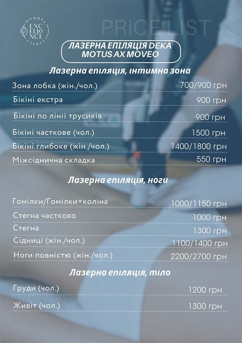 Лазерна епіляція ніг в Києві